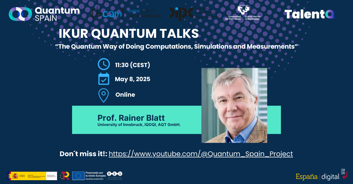 SEMINAR | Prof. Rainer Blatt | mayo 8 @ 11:30 – 12:30